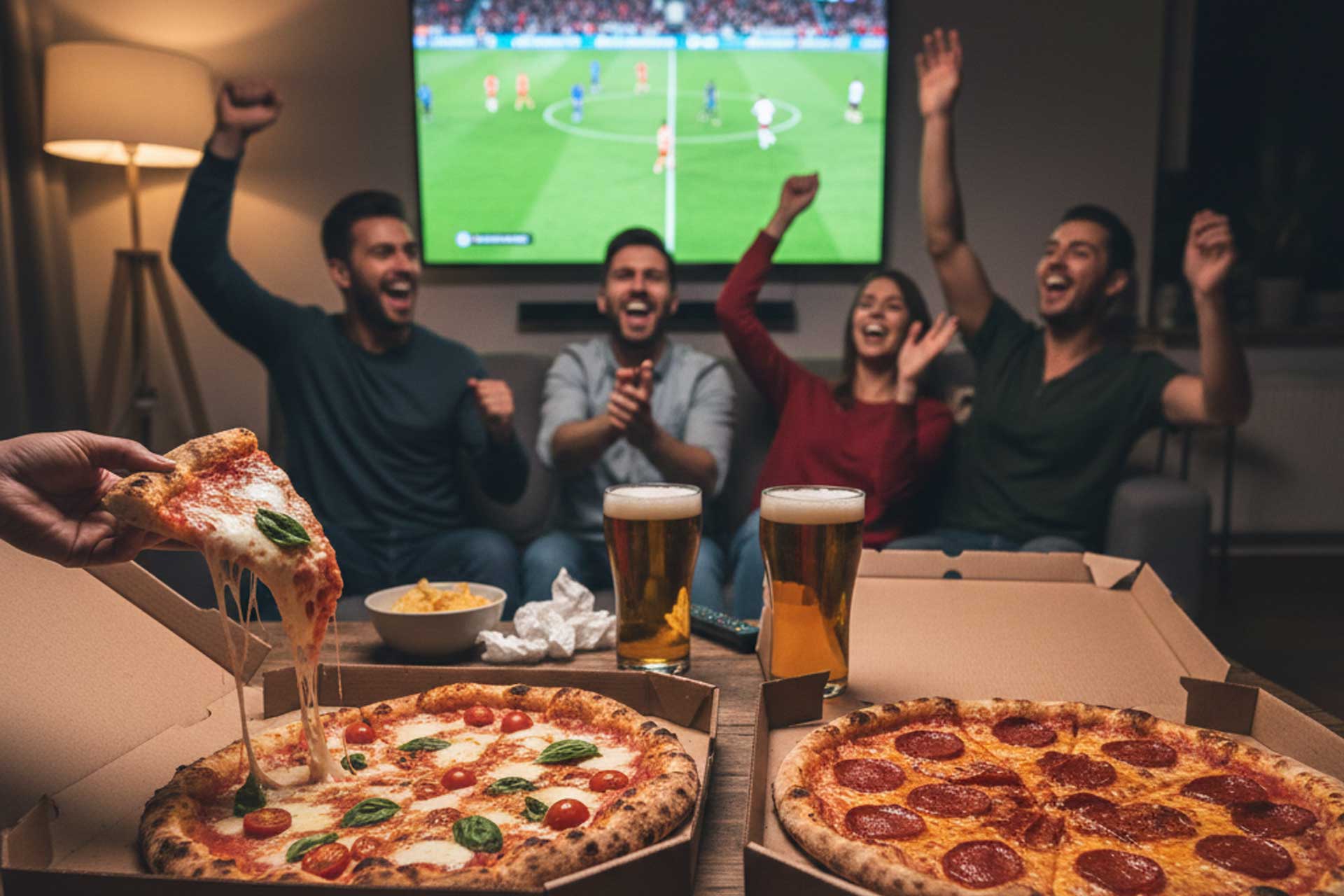 Le Triangle d’Or : L'Art de la Convivialité entre Match, Bière et Pizza
